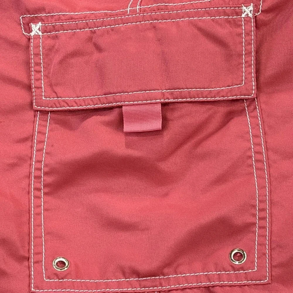 Vineyard Vines Mens Board Shorts 30 Pink Cargo Drawstring Swim Trunks Whale Logo